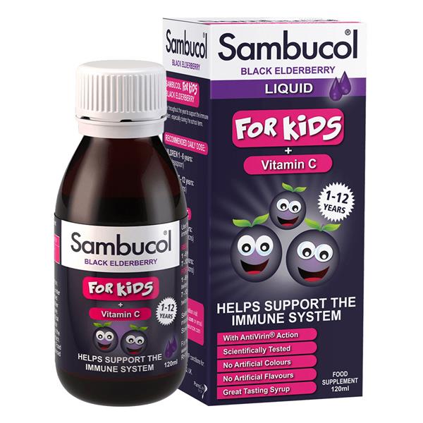 Organic Black Elderberry for Kids + Vitamin C Syrup 120ml