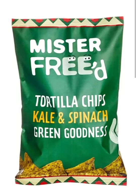 Mister Freed Vegan Tortilla Chips - Kale Spinach 135Gm