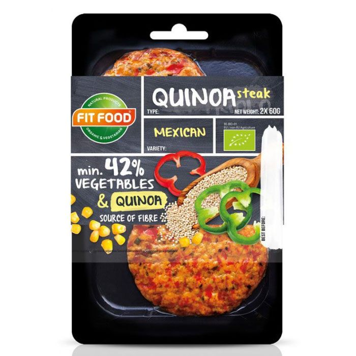 Organic Veggie Quinoa Steack Mexican Bio 150g