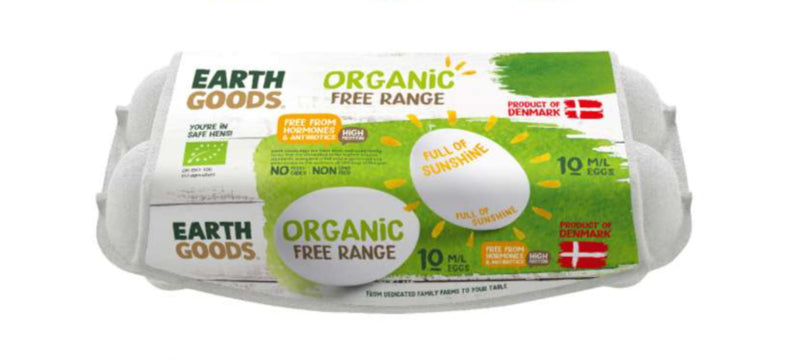 EARTH GOODS ORGANIC FREE RANGE EGGS 10&