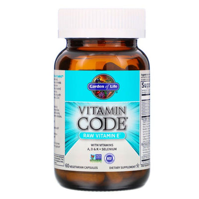 GARDN LIFE VITAMIN CODE RAW VITAMIN E 60'S