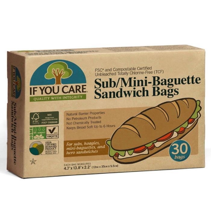 Organic Sub/Mini Baguette Sandwich Bags 30Pcs