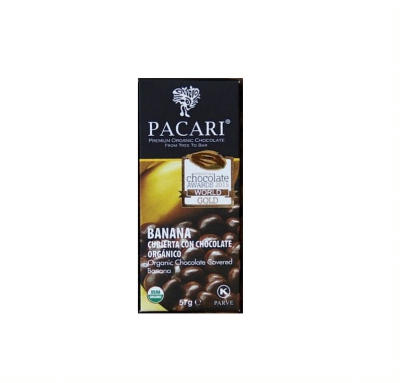 PACARI BANANA COVERED W/ ORG CHOCOLATE 57G