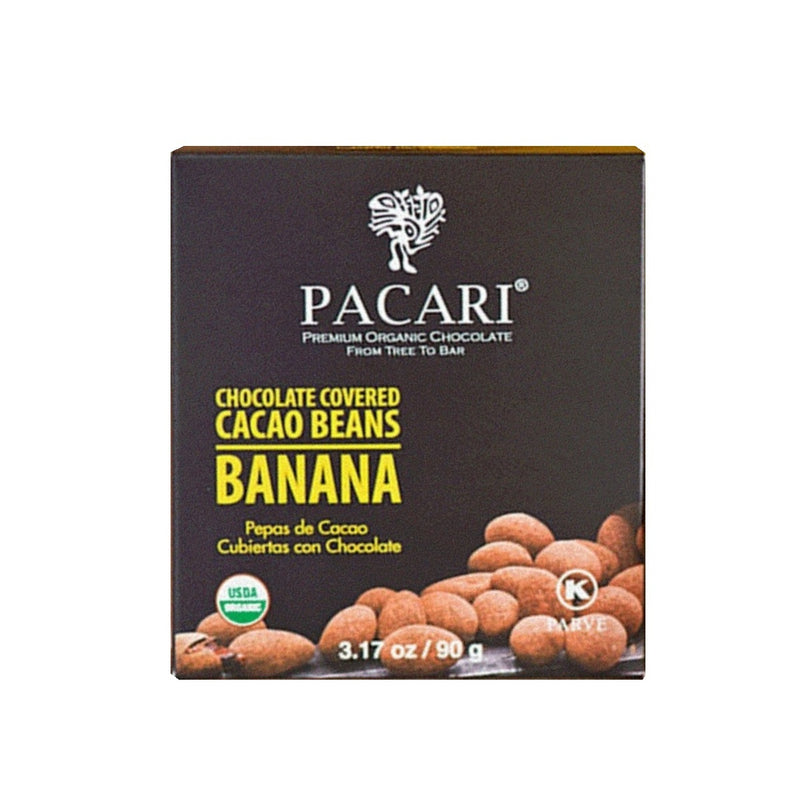 PACARI CACAO BEANS W/ORG CHOCO & BANANA FLAV 90G
