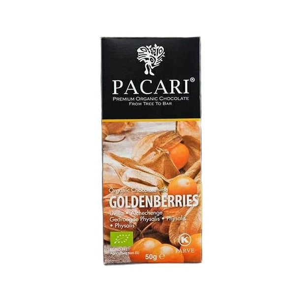 PACARI ORG CHOCO BAR W/GOLDENBERRY(PHYSALIS) 50G