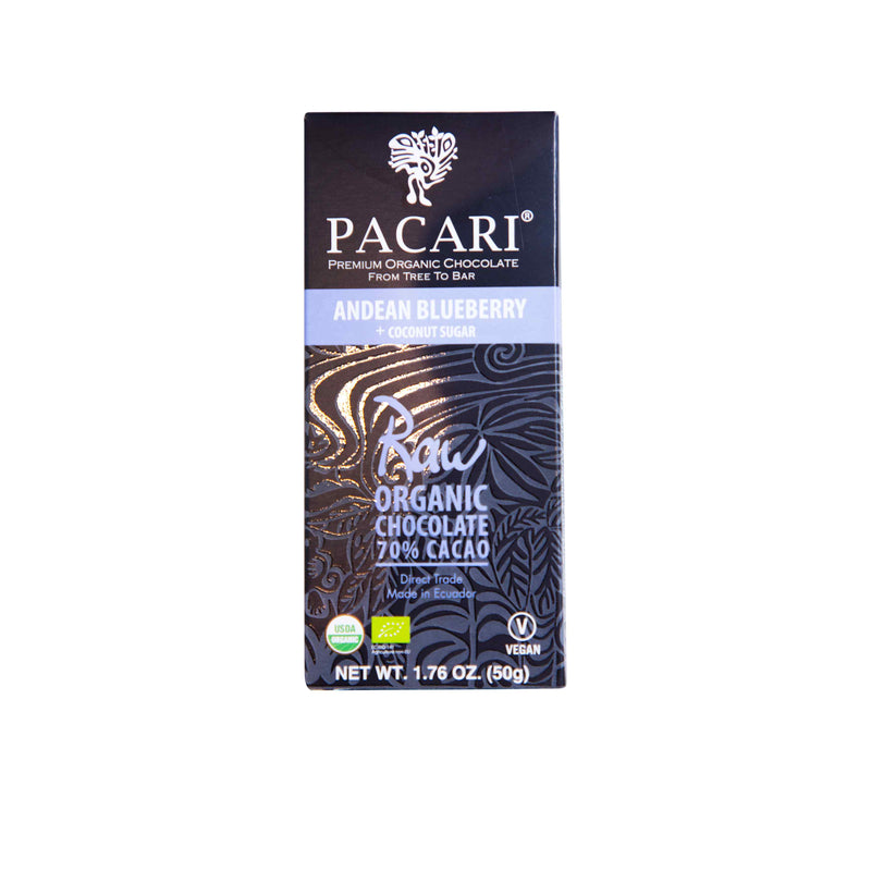 PACARI ORG CHOCO BAR W/ BLUEBERRY &COCO SGAR 50G