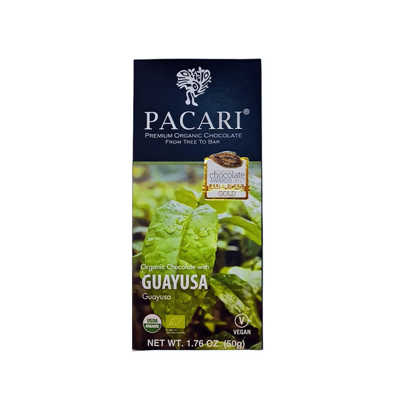PACARI ORGANIC CHOCOLATE BAR WITH GUAYUSA 50G