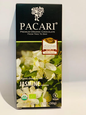PACARI ORGANIC CHOCOLATE BAR WITH JASMINE 50G