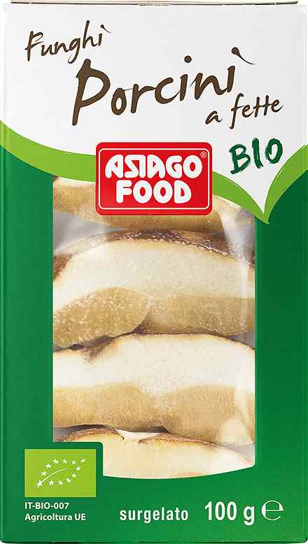 Organic Frozen sliced porcini mushrooms 100g