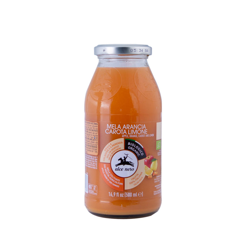 Organic apple, orange, carrot and lemon juice 500ml