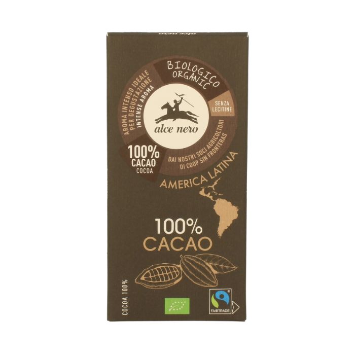 Organic Extra Dark Chocolate 100% Cocoa 50g