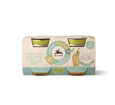 Organic ricotta cheese puree 160 gm - Alce Nero -