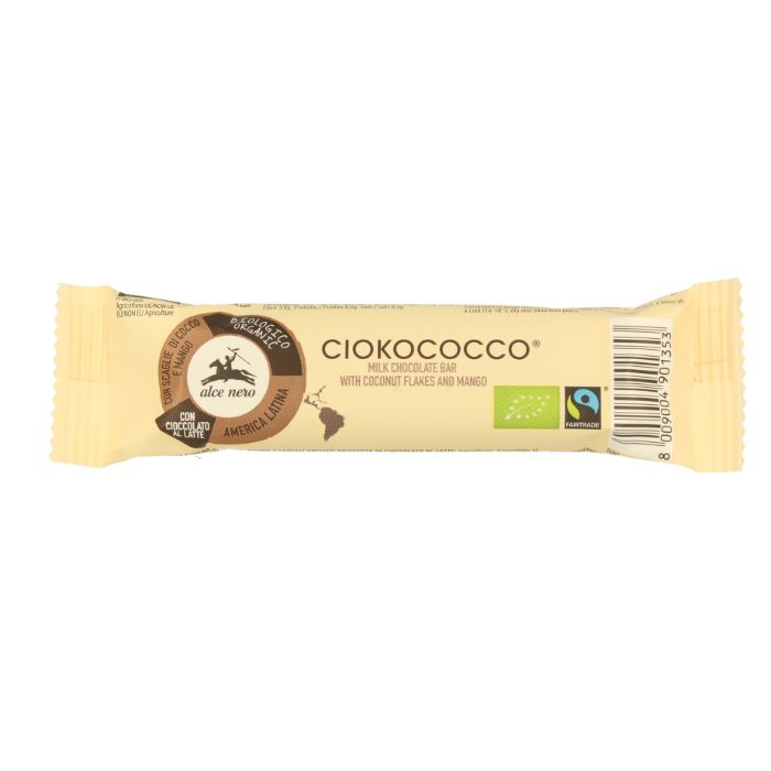 Organic Milk Chocolate Bar with Coconut Flakes & Mango 33g