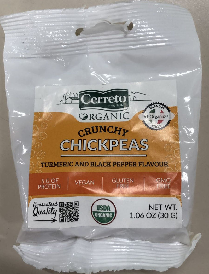 Organic Crunchy Chickpeas Turmeric & Pepper Flavour 30g