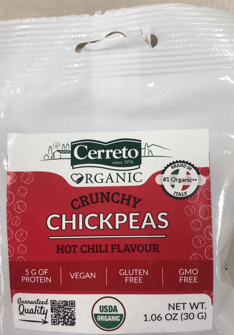 Organic Crunchy Chickpeas Hot Chilli Flavour 30g