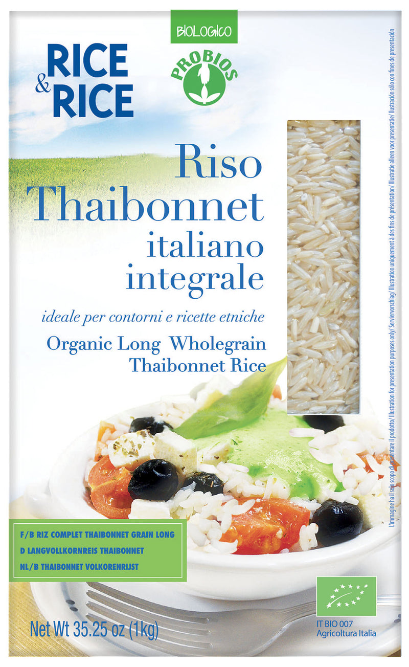 Organic Long Wholegrain Thaibonnet Rice 1kg