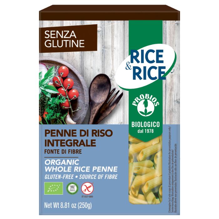 P/BIOS RICE&RICE WHOLE RICE PENNE 250G