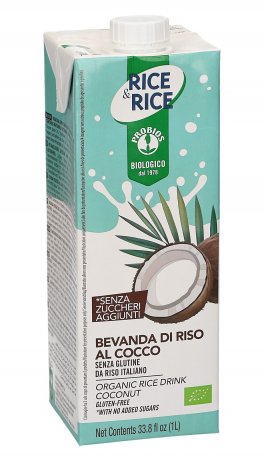 Organic Rice Drink With Coconut 1L