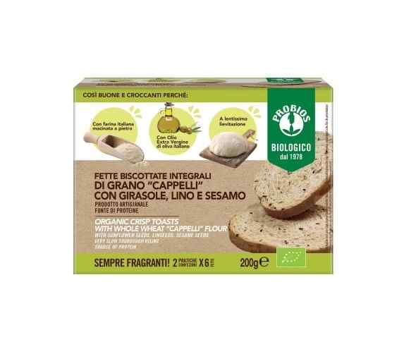 Organic Crisp Toasts With Whole Wheat Cappelli Flour 200g