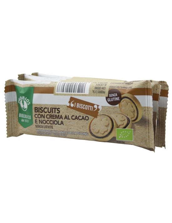 Organic Biscuits With Hazelnut Cocoa Filling  4x24g