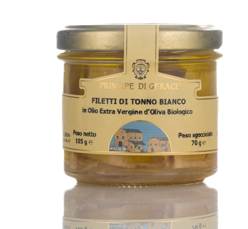 Fillets Of White Tuna In Organic Extra Virgin Olive Oil 105g