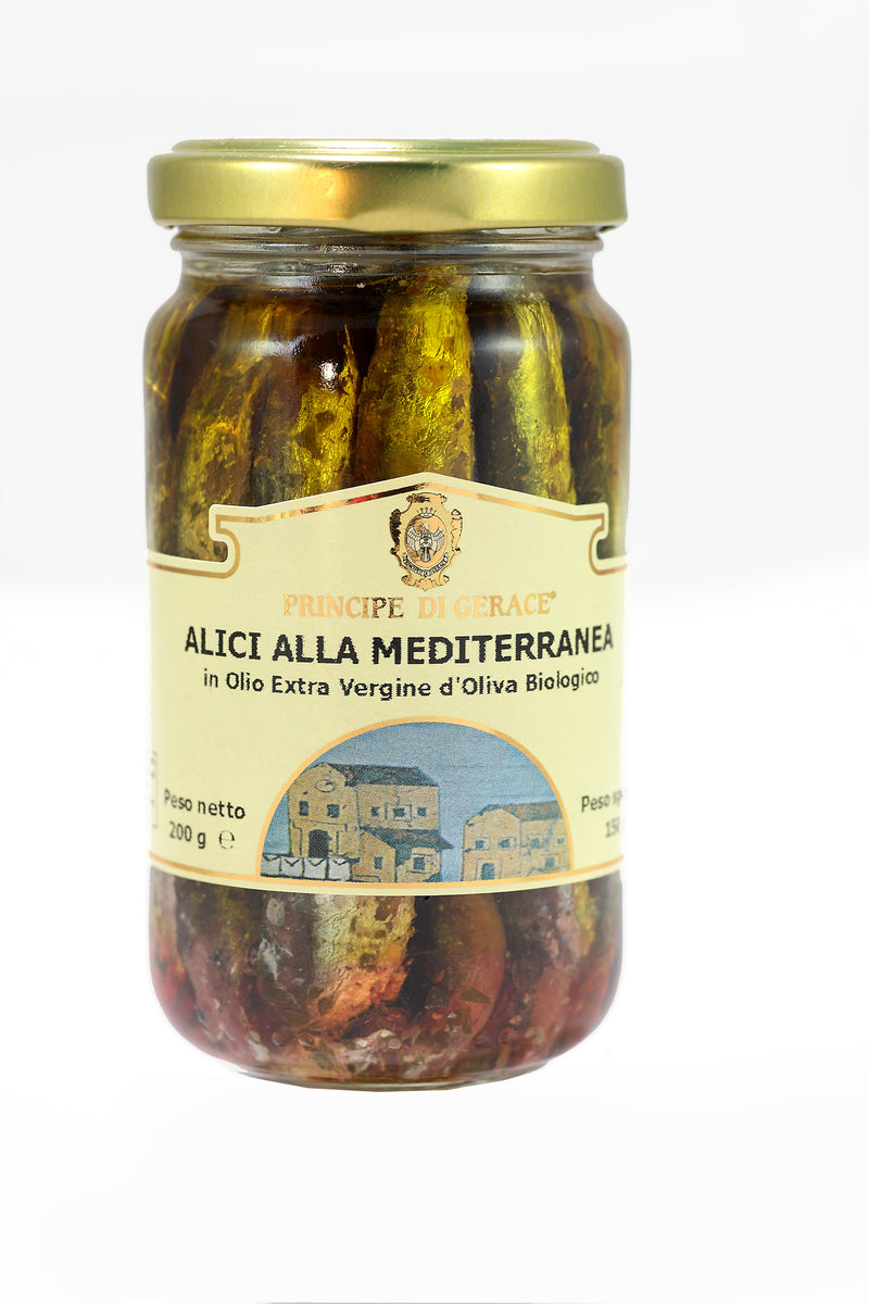 Mediterranean Anchovies  In Organic Extra Virgin Olive Oil 200g