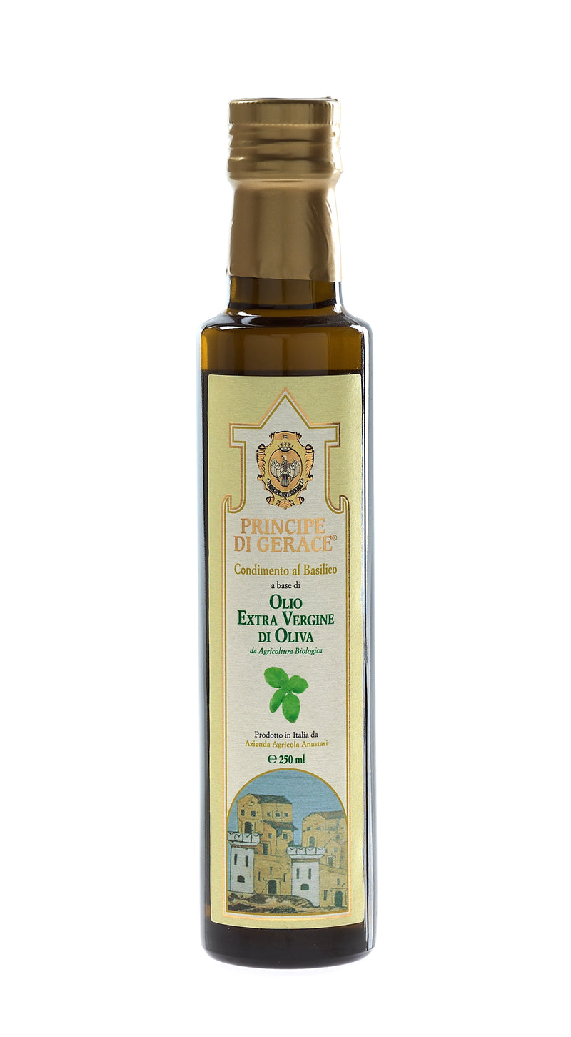 Organic Extra Virgin Olive Oil Basil Flavor 250ml