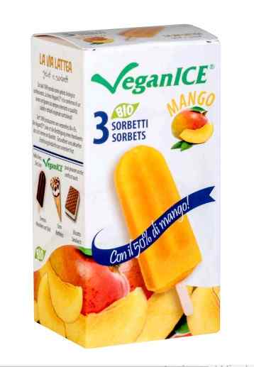 Organic 3 X Mango Sorbets Sticks 3X75g