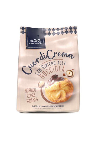 Organic cookies with choco & nuts cream 200g - Sottolestelle -