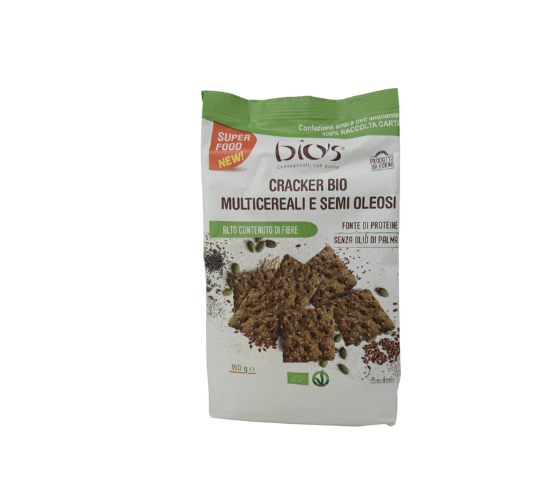 Organic Multicereals Cracker with Oily SeedsÃƒÆ’Ã†â€™ÃƒÂ¢Ã¢â€šÂ¬Ã…Â¡ÃƒÆ’Ã¢â‚¬Å¡Ãƒâ€šÃ‚Â 150g