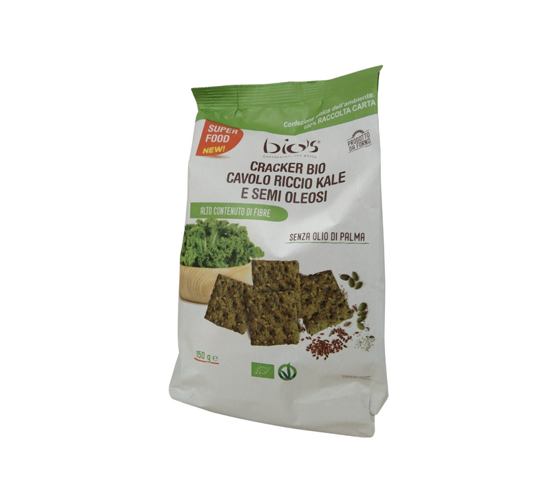 Organic Cracker With Kale And Oily Seeds  150g