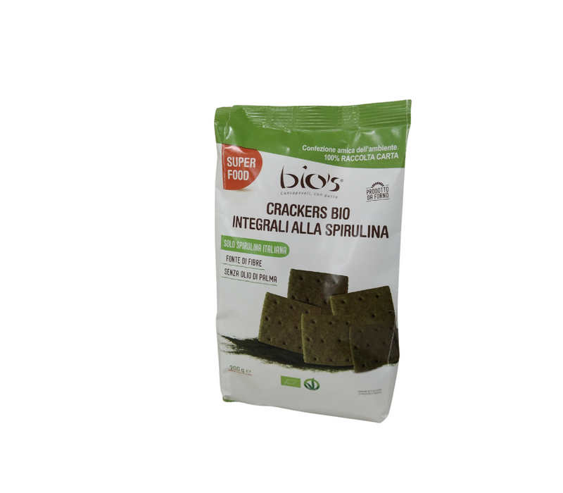 Organic Whole Crackers With Spirulina 200g