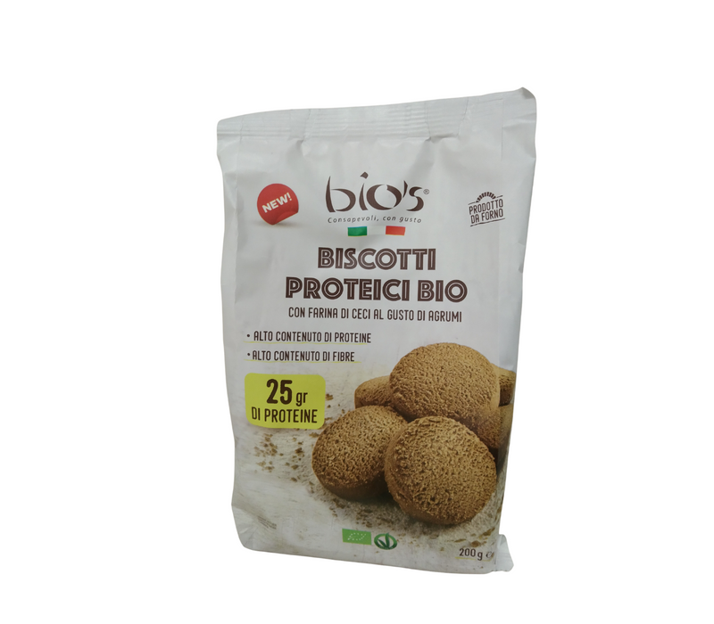 Organic Protein Biscuits With Chickpeas Flour And Citrus Taste 200g