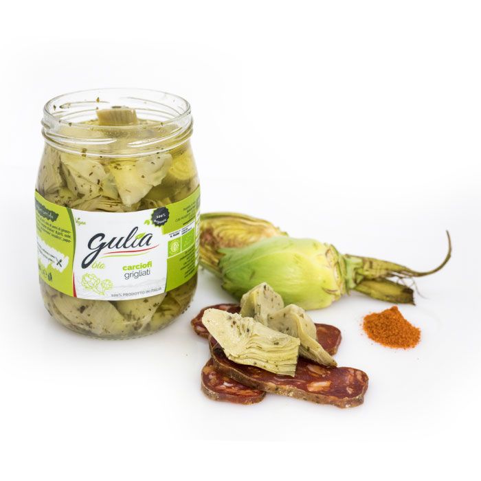 Organic Grilled Artichokes In Oil 190g