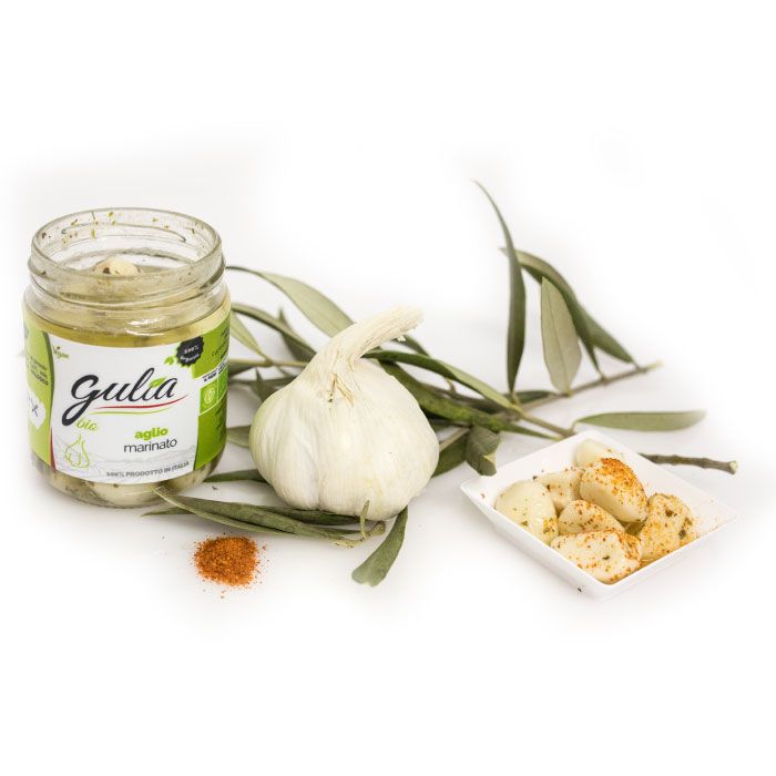 Organic Garlic Marinated In Oil 190g