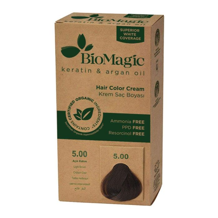 Organic Hair Color Cream 5/00 Light  60ml