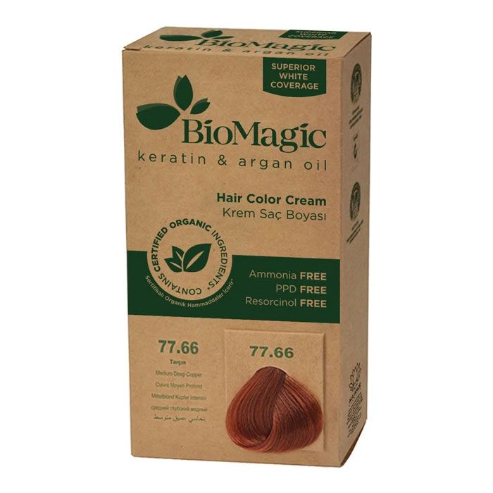 BioMagic Hair Color Cream 77/66 Medium Deep Copper 60ml