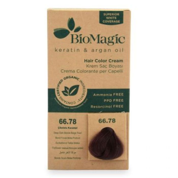 Organic Hair Color Cream 66/78 Deep Dark Blonde 60ml