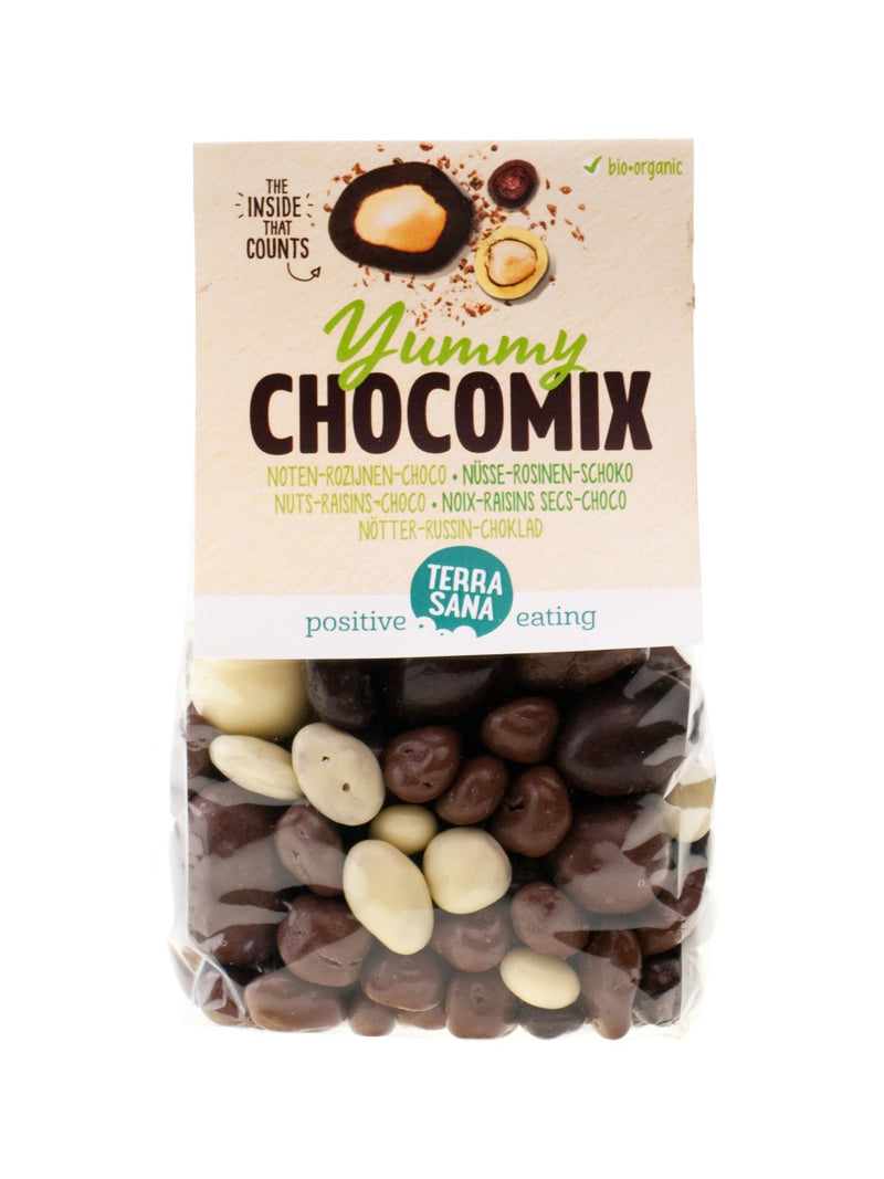 Organic Yummy Chocomix Nuts-Raisins-Choco 200g