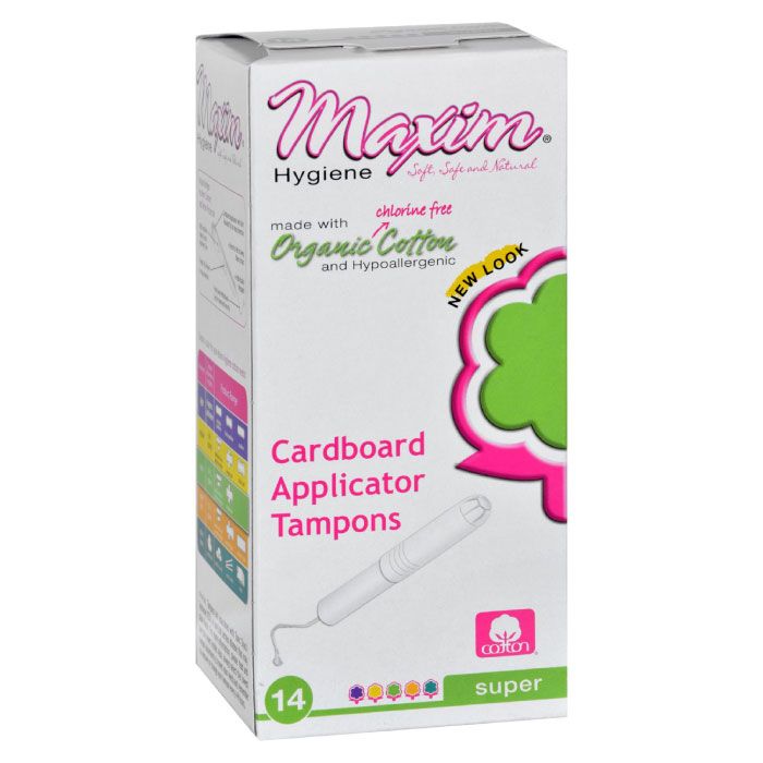 Organic Cotton Cardboard Applicator Tampons 