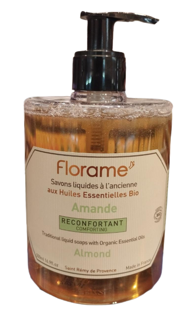 Florame Organic Traditional Liquid Soap with Almond - Comforting 500ml