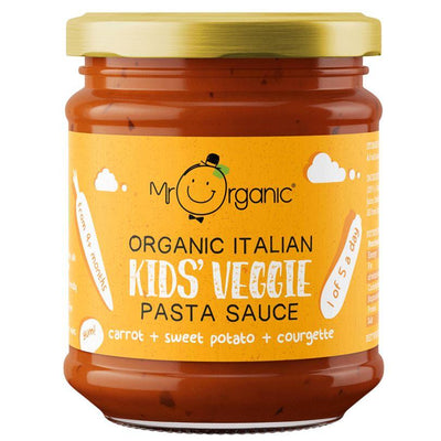 Organic Kids Veggie Pasta Sauce Carrot+Sweet Potato+Courgette 200g - Mr. Organic -